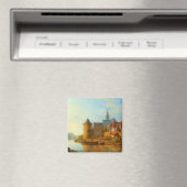 Uitzicht van een Nederlandse stad langs de Rijn Magneet (Insitu (Vaatwasser))