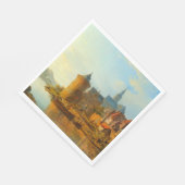 Uitzicht van een Nederlandse stad langs de Rijn Servet (Hoek)