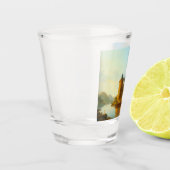 Uitzicht van een Nederlandse stad langs de Rijn Shot Glas (Links)