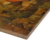 Uitzicht van een Nederlandse stad langs de Rijn Snijplank (Hoek)