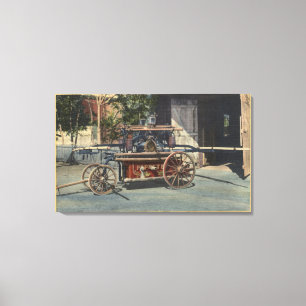 Uitzicht van een "Old Papeete"-motor Canvas Afdruk