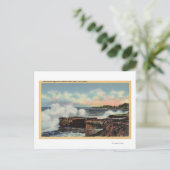 Uitzicht van een onderbreker op West Cliff Drive Briefkaart (Staand voorkant)