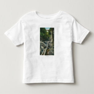 Uitzicht van een ophangingsbrug kinder shirts