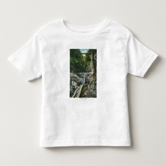 Uitzicht van een ophangingsbrug kinder shirts (Voorkant)