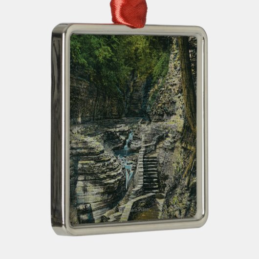 Uitzicht van een ophangingsbrug metalen ornament (Rechts)