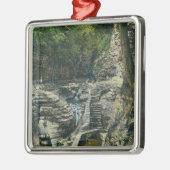 Uitzicht van een ophangingsbrug metalen ornament (Links)