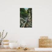 Uitzicht van een ophangingsbrug poster (Keuken)