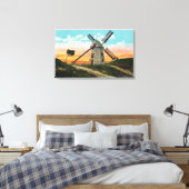 Uitzicht van een oude windmolen canvas afdruk (Insitu (Slaapkamer))