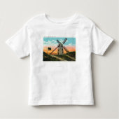 Uitzicht van een oude windmolen kinder shirts (Voorkant)