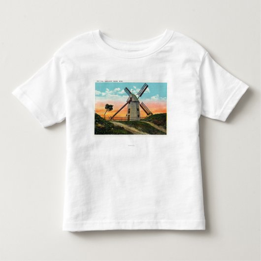 Uitzicht van een oude windmolen kinder shirts (Voorkant)