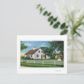 Uitzicht van een ouderwetse kabeljauw briefkaart (Staand voorkant)