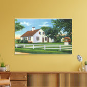 Uitzicht van een ouderwetse kabeljauw canvas afdruk (Insitu (Woonkamer))
