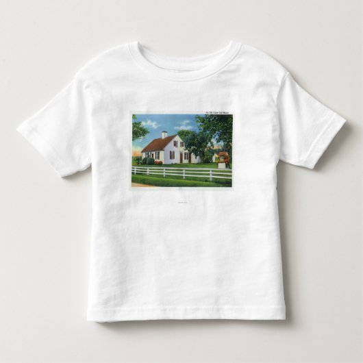 Uitzicht van een ouderwetse kabeljauw kinder shirts (Voorkant)