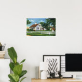 Uitzicht van een ouderwetse kabeljauw poster (Thuiskantoor)