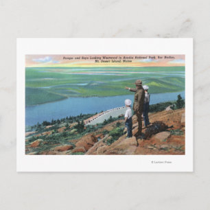 Uitzicht van een Park Ranger and Boys Watch West Briefkaart