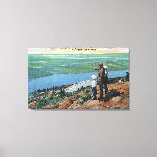 Uitzicht van een Park Ranger and Boys Watch West Canvas Afdruk (Voorkant)