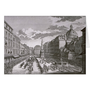 Uitzicht van een processie in de Graben