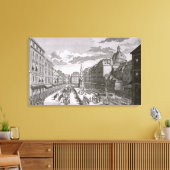 Uitzicht van een processie in de Graben Canvas Afdruk (Insitu (Woonkamer))