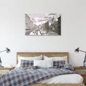 Uitzicht van een processie in de Graben Canvas Afdruk (Insitu (Slaapkamer))