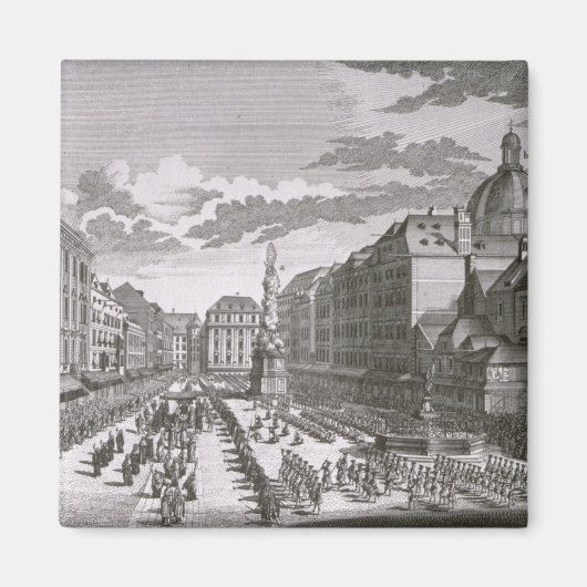 Uitzicht van een processie in de Graben Magneet (Voorkant)