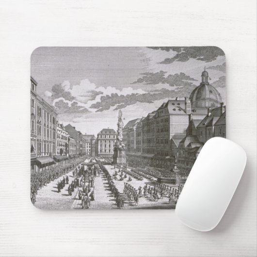 Uitzicht van een processie in de Graben Muismat (Met muis)