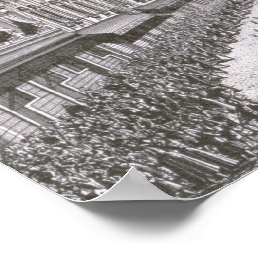 Uitzicht van een processie in de Graben Poster (Hoek)