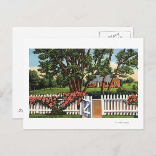 Uitzicht van een Quaint Residence Briefkaart (Voorkant / Achterkant)