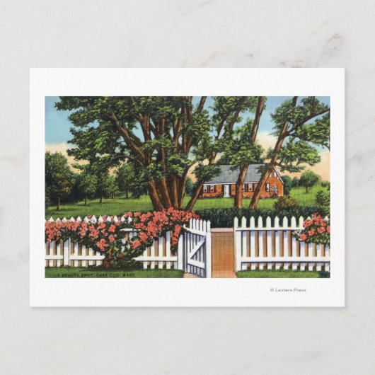 Uitzicht van een Quaint Residence Briefkaart (Voorkant)