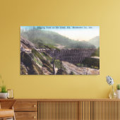 Uitzicht van een registratietraining boven Elk Cre Canvas Afdruk (Insitu (Woonkamer))