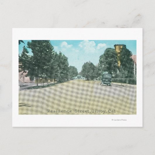 Uitzicht van een Residence StreetGilroy, CA Briefkaart (Voorkant)