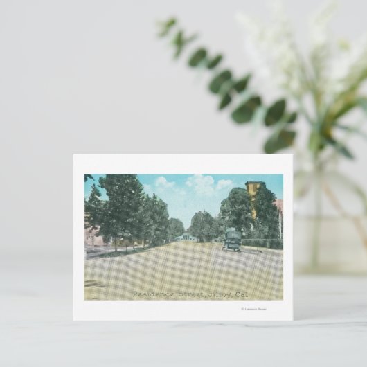 Uitzicht van een Residence StreetGilroy, CA Briefkaart (Staand voorkant)