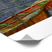 Uitzicht van een rivier met roeiboten door Van Gog Poster (Hoek)