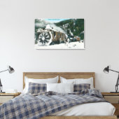 Uitzicht van een roterende sneeuwploeg in de berge canvas afdruk (Insitu (Slaapkamer))