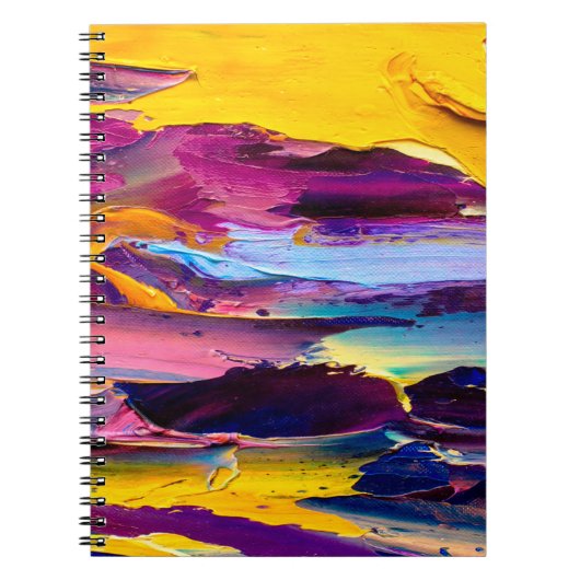 Uitzicht van een schilderij van een paletmesje dic notitieboek (Voorkant)