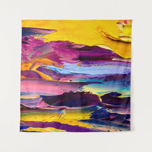 Uitzicht van een schilderij van een paletmesje dic wandkleed (Voorkant)