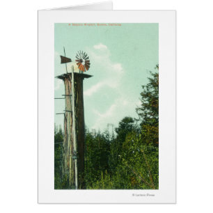 Uitzicht van een Sequoia Wind MillEureka, CA