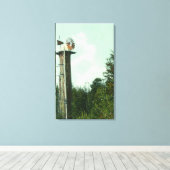 Uitzicht van een Sequoia Wind MillEureka, CA Canvas Afdruk (Insitu (Houten vloer))