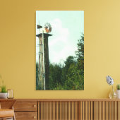 Uitzicht van een Sequoia Wind MillEureka, CA Canvas Afdruk (Insitu (Woonkamer))