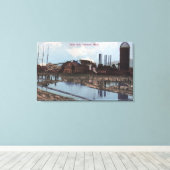 Uitzicht van een slavenziekte canvas afdruk (Insitu (Houten vloer))