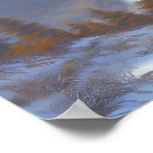 Uitzicht van een sneeuwbergtop poster (Hoek)