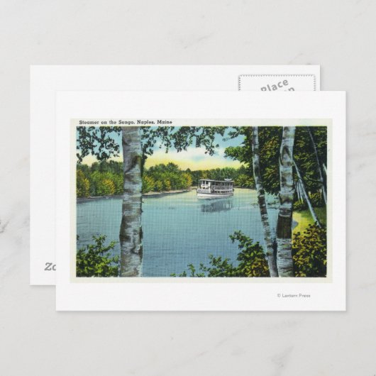 Uitzicht van een Steamer op de Songo Briefkaart (Voorkant / Achterkant)