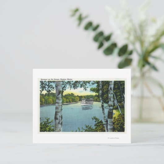 Uitzicht van een Steamer op de Songo Briefkaart (Staand voorkant)