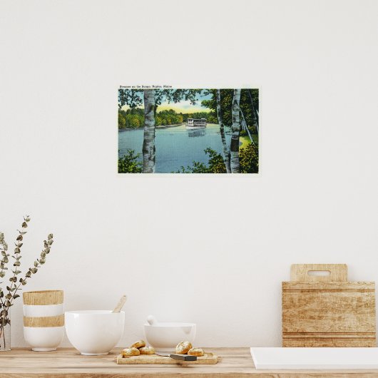 Uitzicht van een Steamer op de Songo Poster (Keuken)