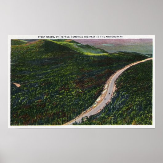 Uitzicht van een Steep Grade op Memorial Hwy Poster (Voorkant)