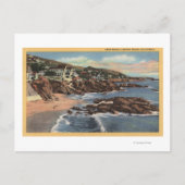 Uitzicht van een strand met startpunten briefkaart (Voorkant)