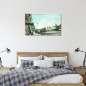 Uitzicht van een Street ScenePacific Grove, CA Canvas Afdruk (Insitu (Slaapkamer))