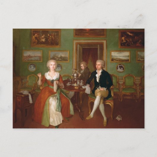 Uitzicht van een tekenkamer, 1780 briefkaart (Voorkant)