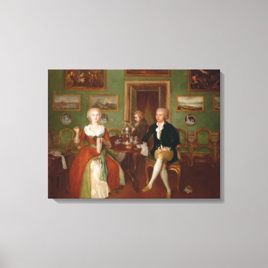 Uitzicht van een tekenkamer, 1780 canvas afdruk (Voorkant)