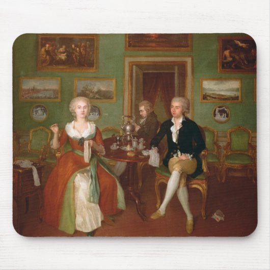 Uitzicht van een tekenkamer, 1780 muismat (Voorkant)