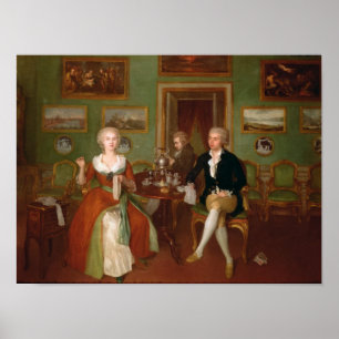 Uitzicht van een tekenkamer, 1780 poster